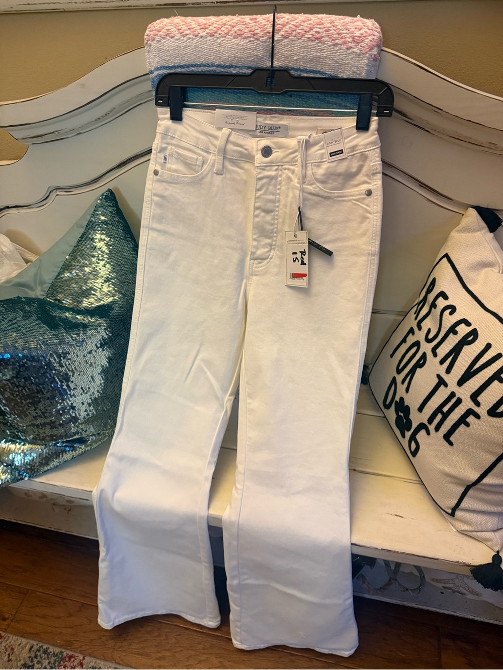 Judy Blue White High-Rise Flare Jeans